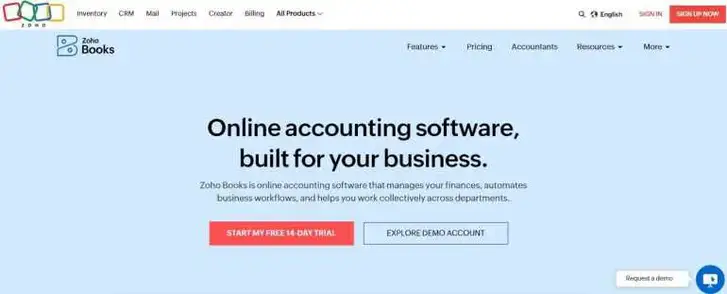 Zoho Books is an accounting software for small business
